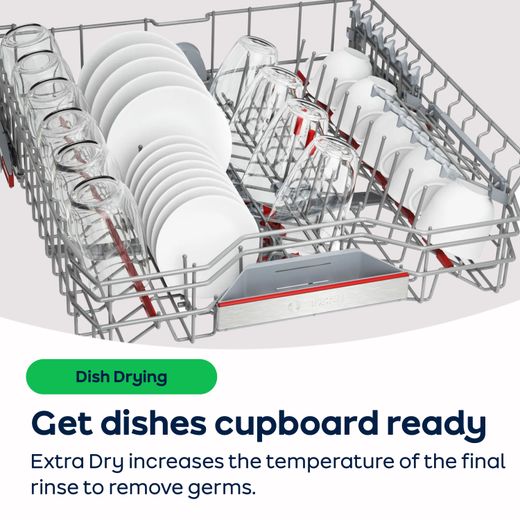 Bosch Series 2 Fully Integrated Slimline Dishwasher - Black Control Panel with Fixed Door Hinge Kit - AO Annotation - Extra Dry